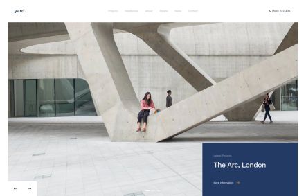 Yard Joomla template Home Page in White Orange Style