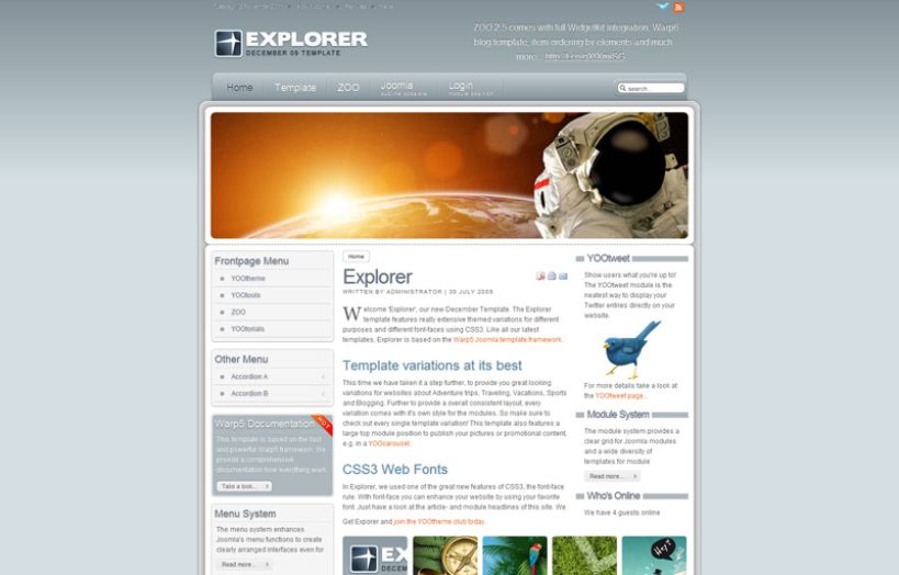 Explorer Joomla Template