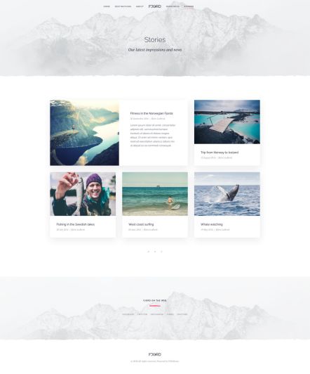 Fjord WordPress theme Post Index Layout