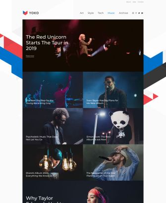 Post Category Music Layout
