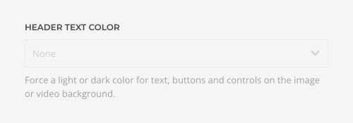 Header text color