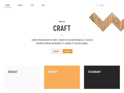 Craft Joomla Template White Orange Style
