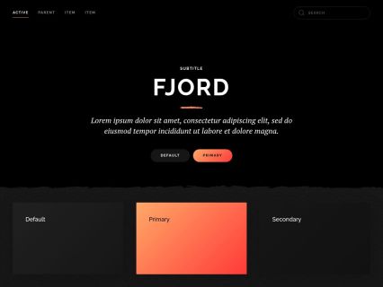 Fjord Joomla Template Black Orange Style