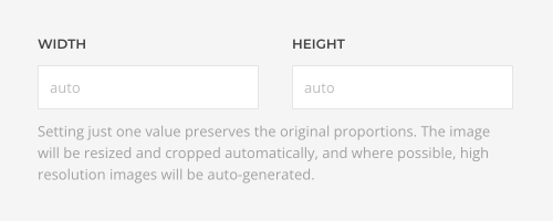 Image width and height