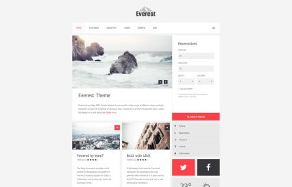 Everest WordPress Theme Red Style