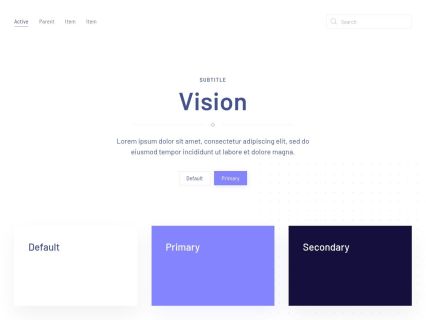 Vision Joomla Template White Lilac Style