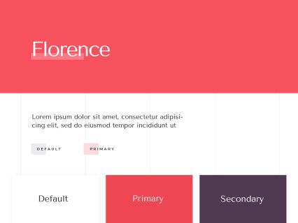 Florence WordPress Theme White Red Style