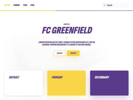 FC Greenfield Joomla Template White Yellow Style