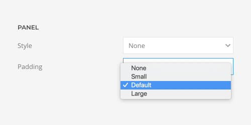 Panel Padding Options