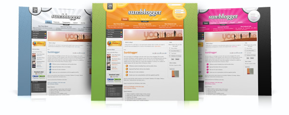 Sunblogger template – May 07 YOOtheme club template