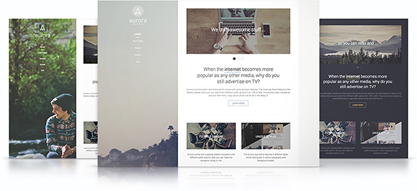 Aurora Theme – January 2015 YOOtheme club theme