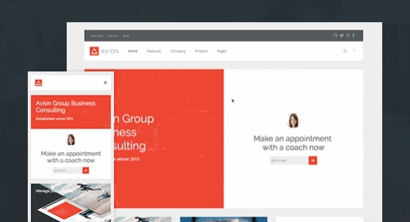 Avion Theme – October 2015 YOOtheme club theme