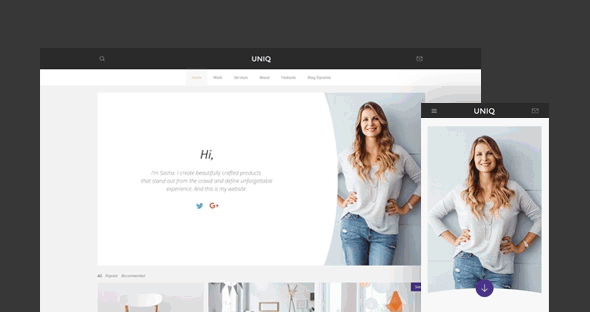 Uniq Theme – December 2015 YOOtheme club theme