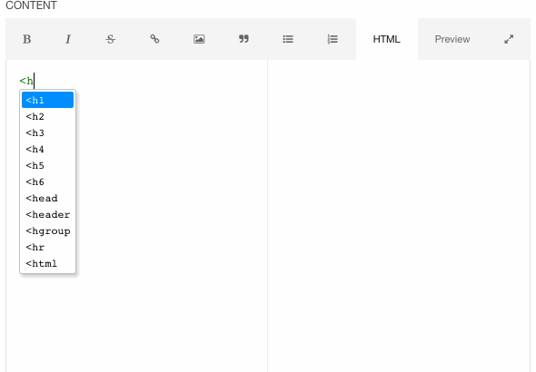 Widgetkit 2.6 HTML editor