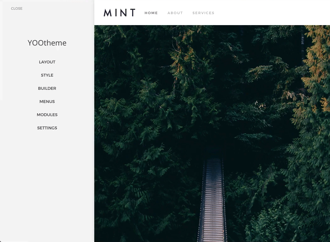 YOOtheme Pro website builder style