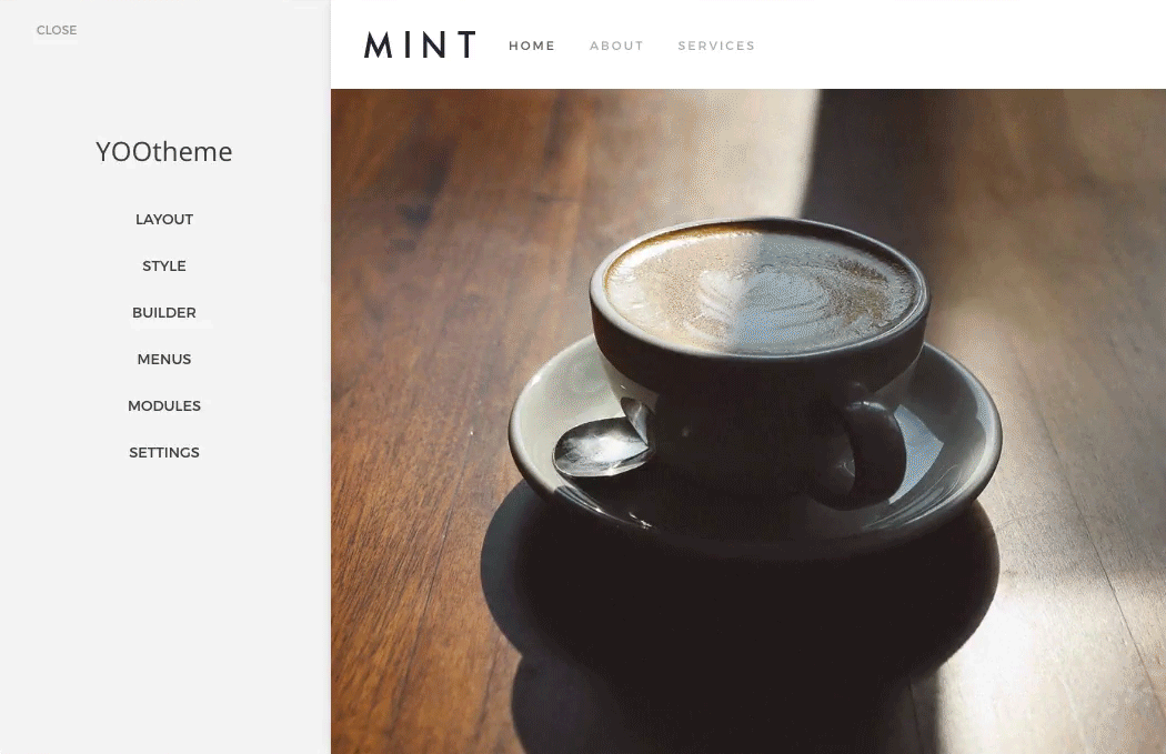 YOOtheme Pro website builder style