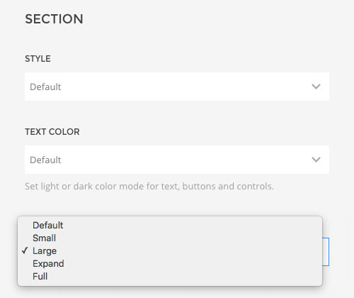Section Width