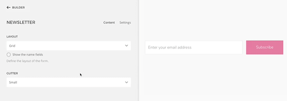Newsletter element