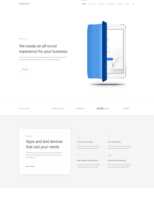 Horizon White Blue