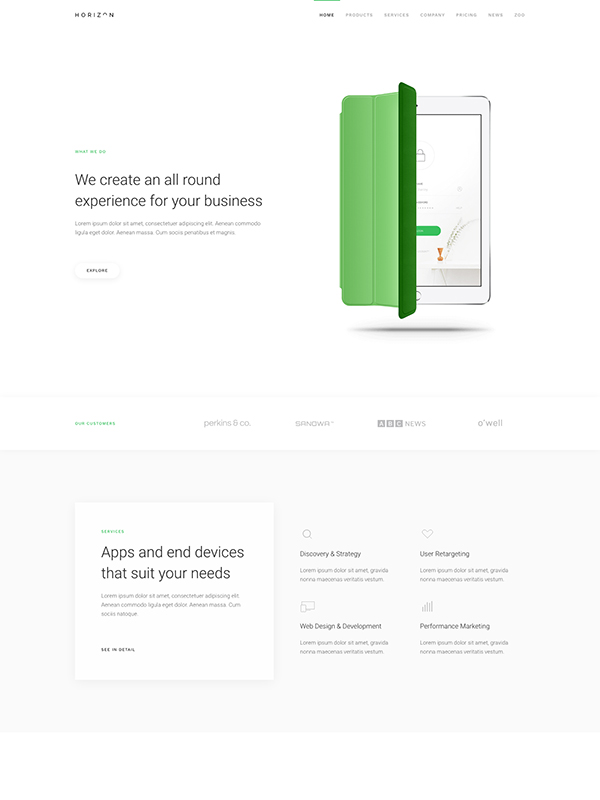 Horizon White Green