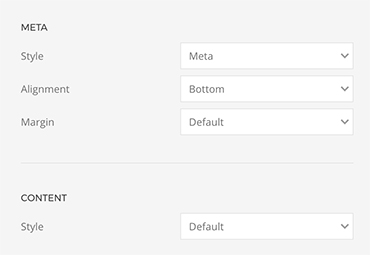 YOOtheme Pro 1.8 Element Group Options