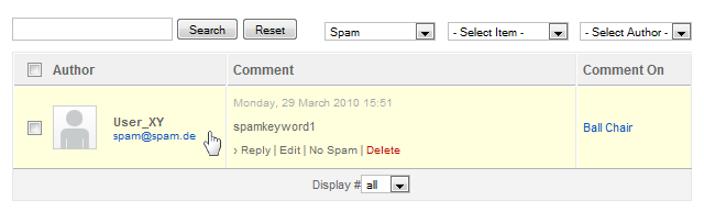Manage comments