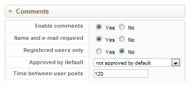 Manage comments
