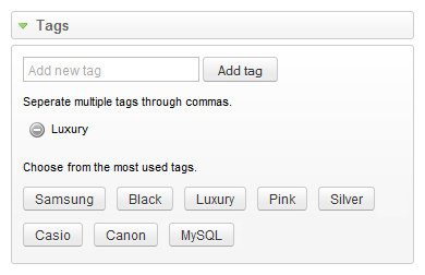 Manage tags