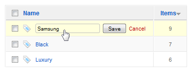 Manage tags