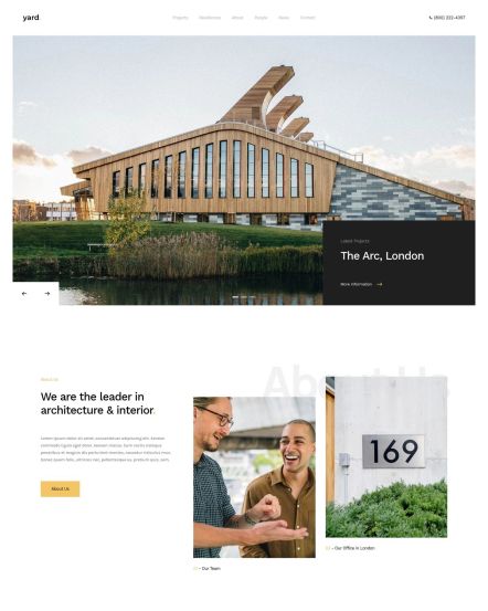 Yard Joomla template Home Layout