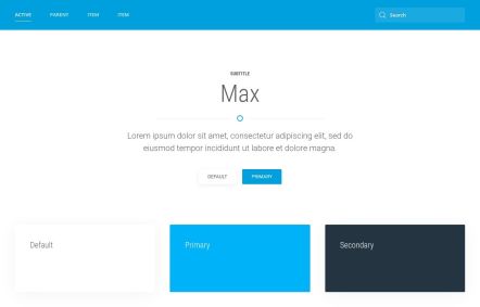 Max WordPress theme UI Elements in Default Style