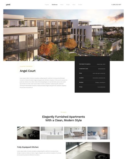 Yard Joomla template Case Study Layout