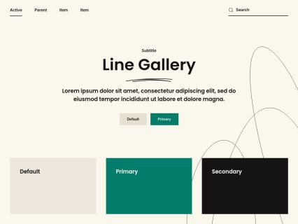 Line Gallery Joomla Template Light Green Style
