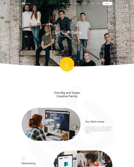 Flow WordPress theme About Layout