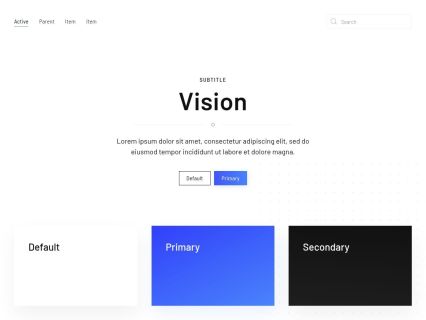 Vision Joomla Template White Blue Style