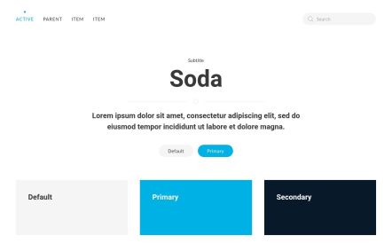 Soda Joomla template UI Elements in White Blue Style