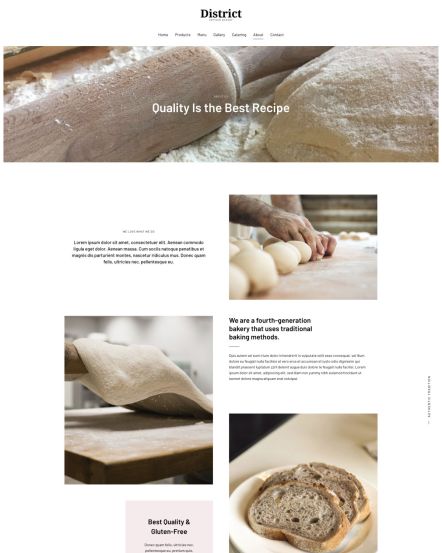 District Joomla template About Layout