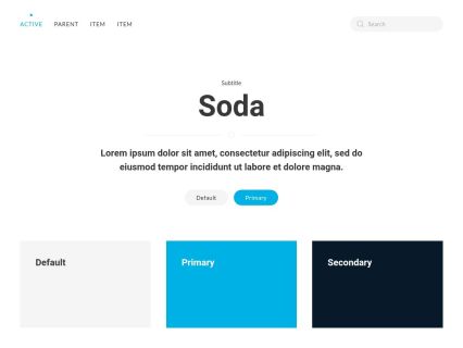 Soda Joomla Template White Blue Style