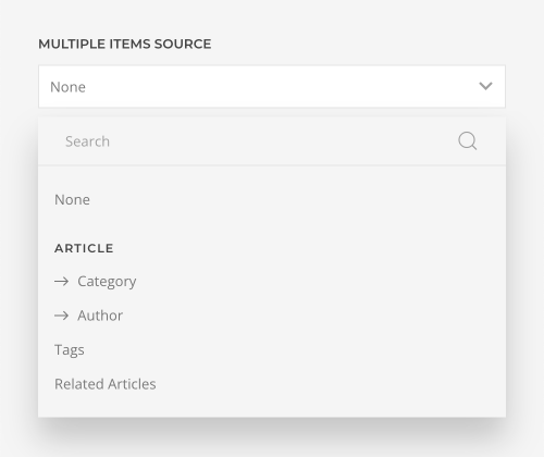 Multiple items source