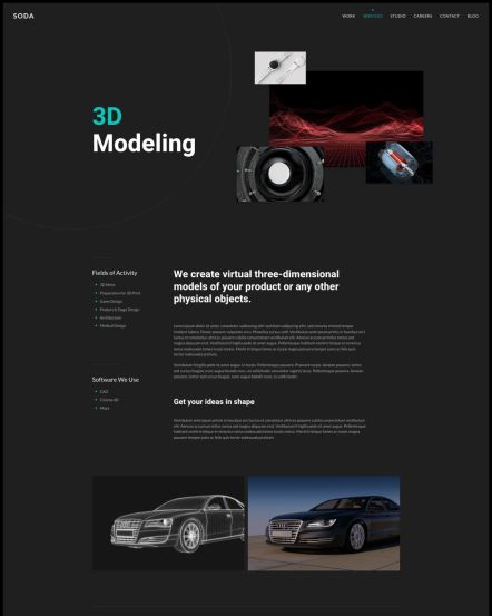Soda Joomla template Case Study Layout