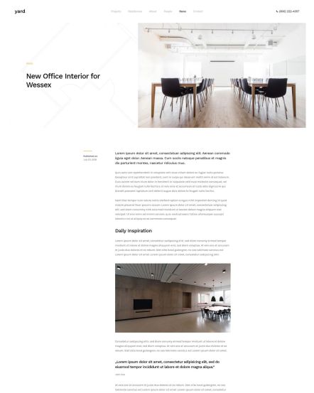 Yard Joomla template Post Layout