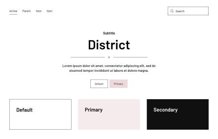 District Joomla template UI Elements in Default Style