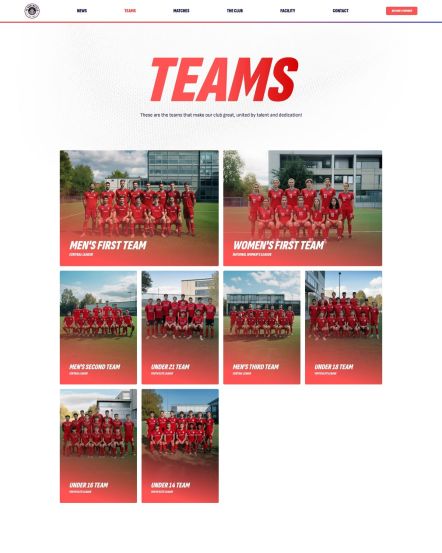 FC Greenfield Joomla template Team Index Layout