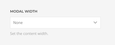 Modal width