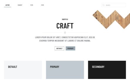Craft Joomla template UI Elements in White Dove Style