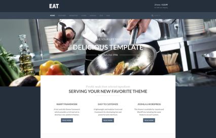 Eat WordPress Theme Blue Style