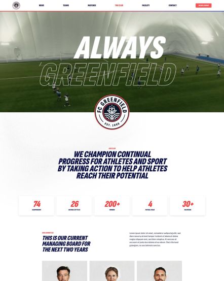 FC Greenfield Joomla template About Layout