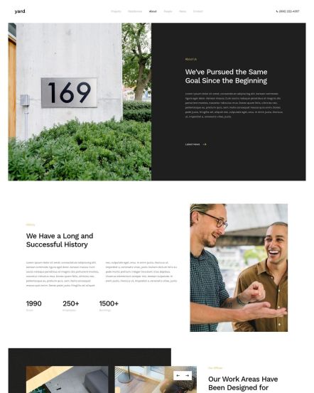 Yard Joomla template About Layout