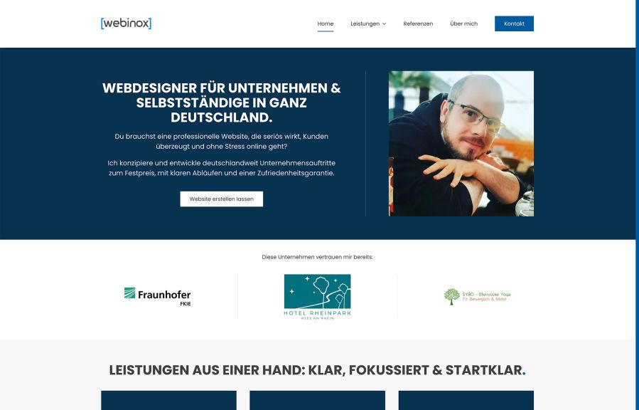 Webinox Webdesign Work Example
