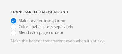 Navbar transparent background